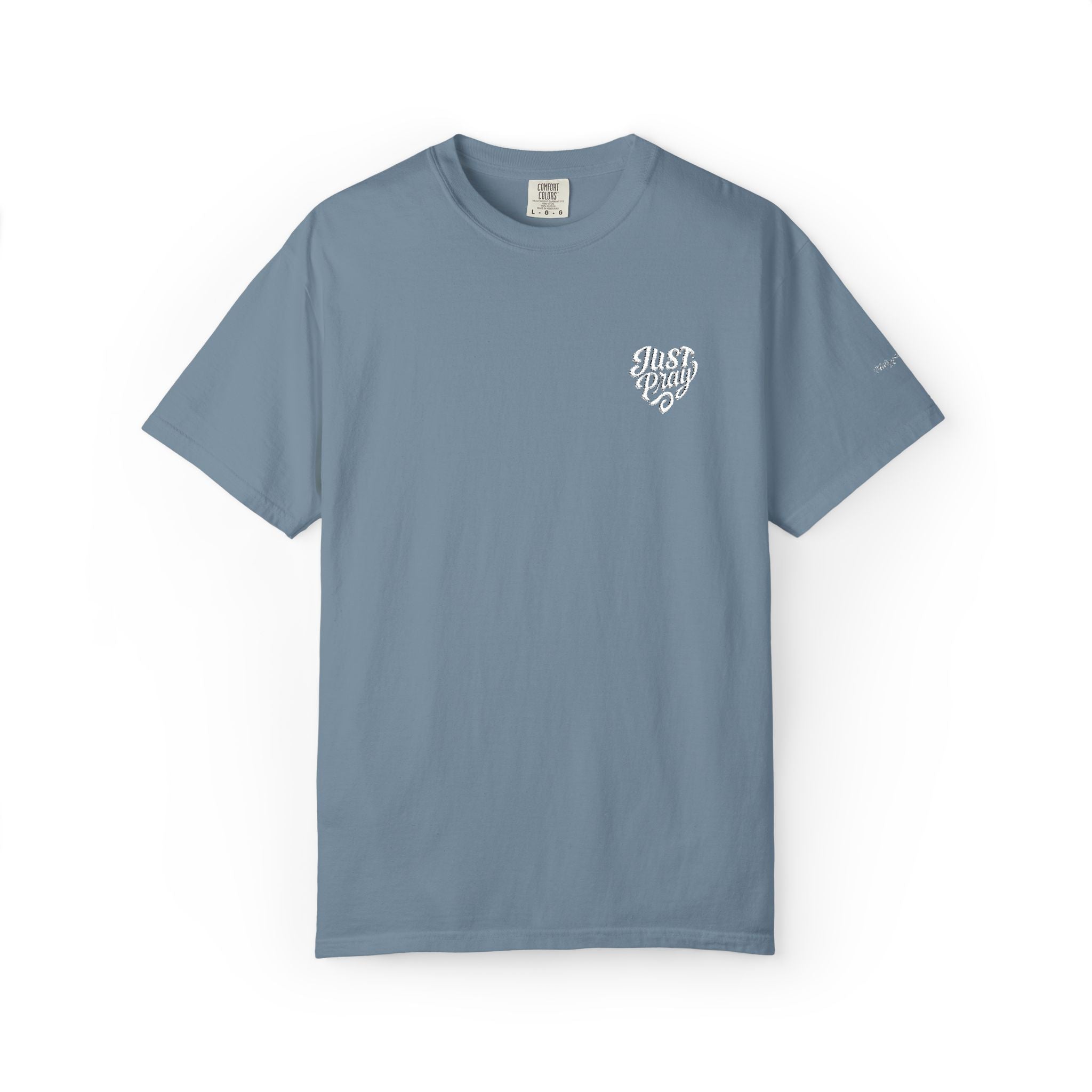 Just Pray- Heart Shaped- Embroidered Tee