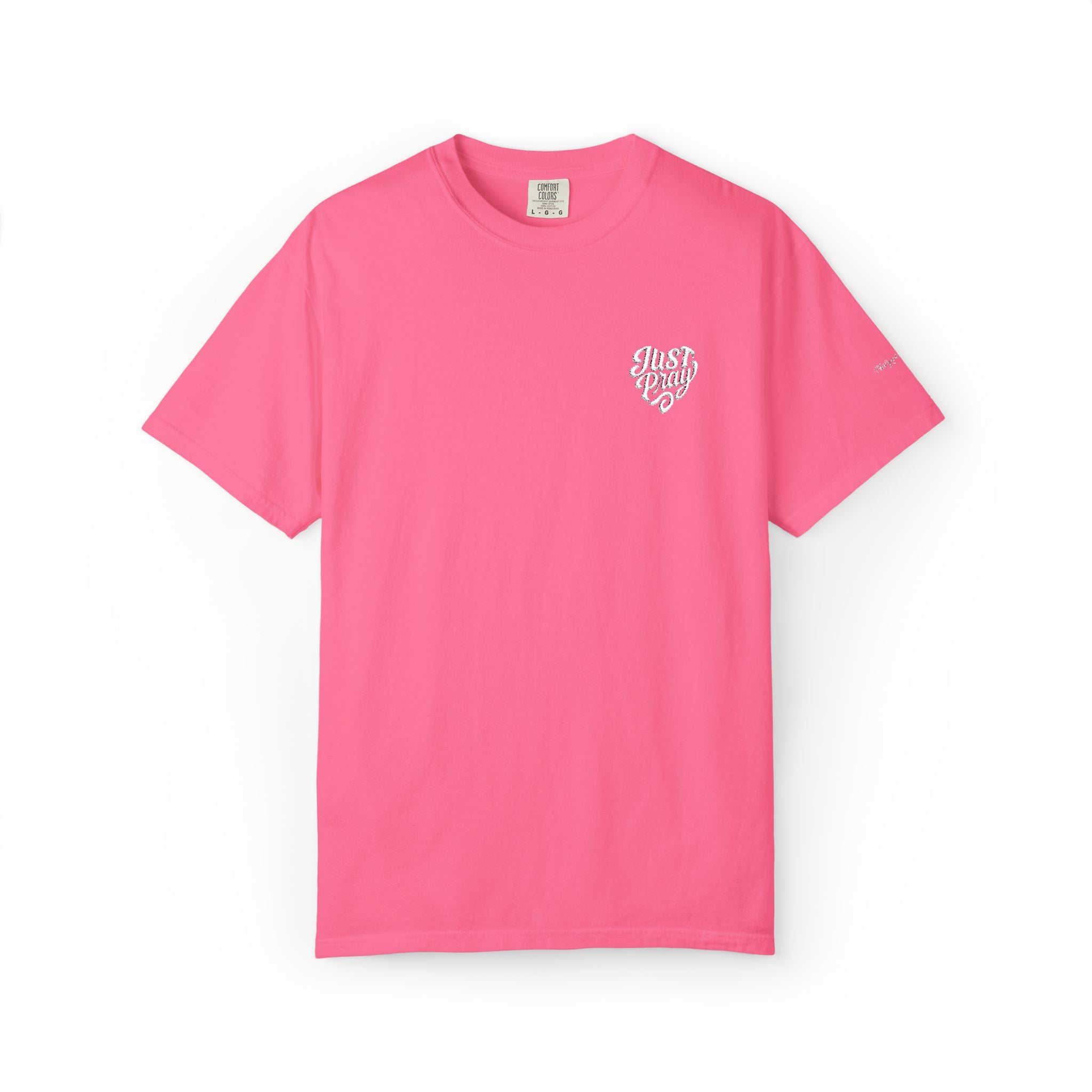 Just Pray- Heart Shaped- Embroidered Tee
