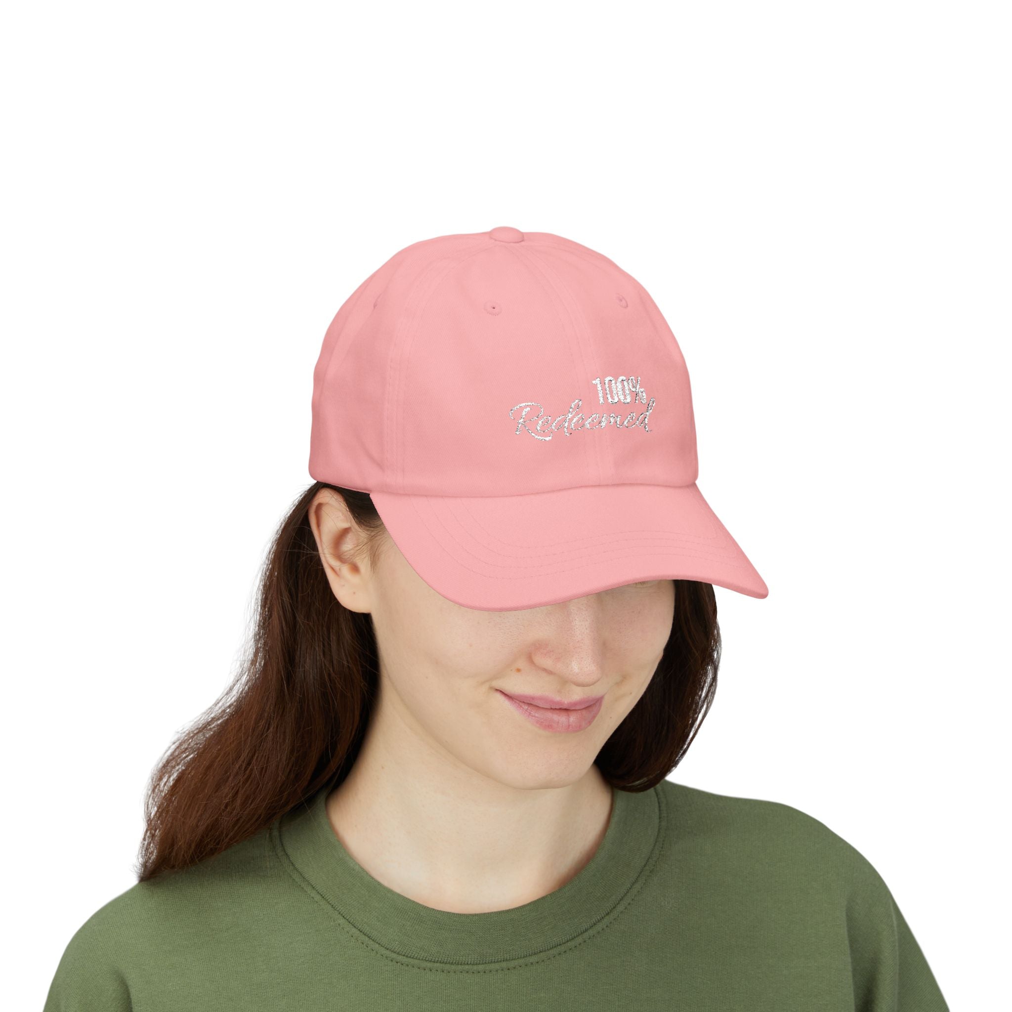 100% Redeemed Dad Cap — Embroidered Faith Baseball Hat (2 Cor 5:21)