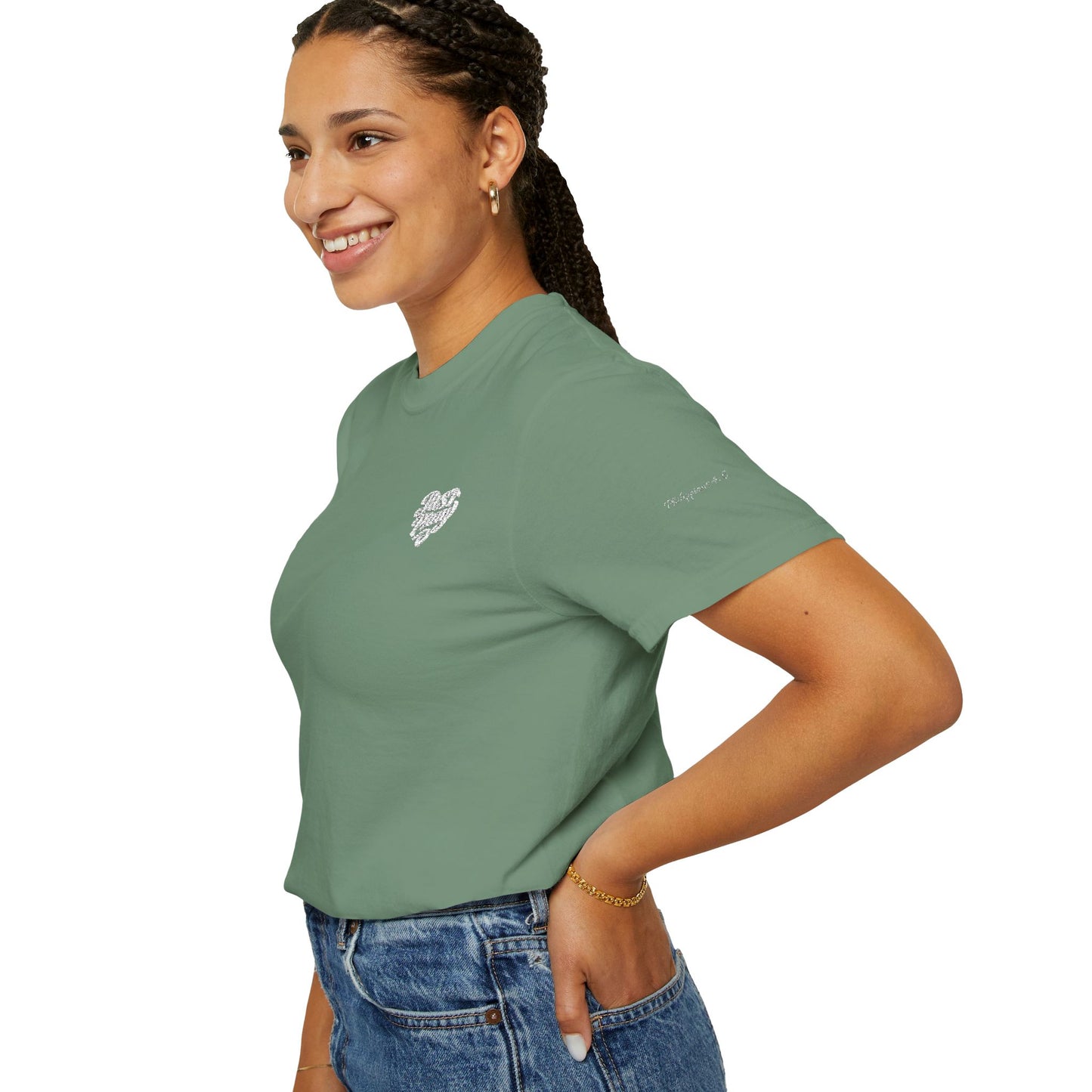 Just Pray- Heart Shaped- Embroidered Tee