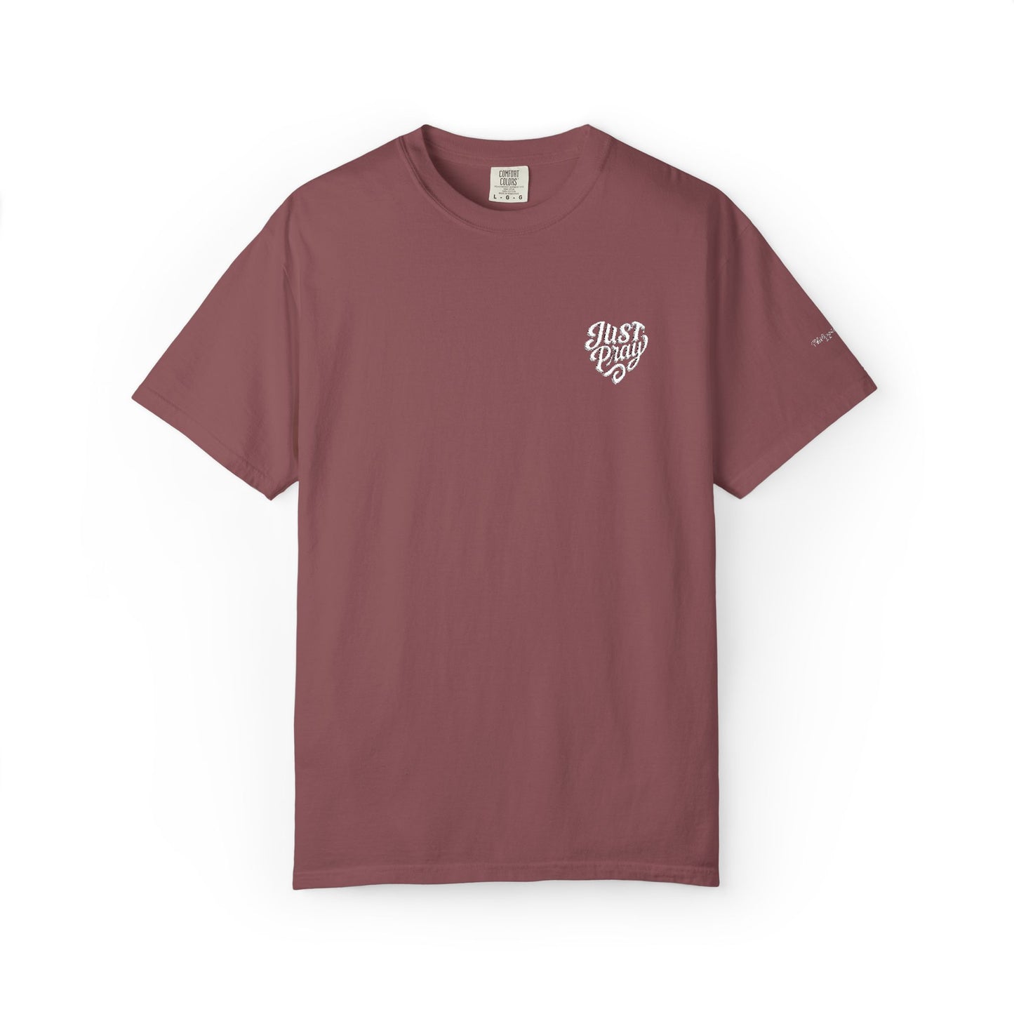 Just Pray- Heart Shaped- Embroidered Tee