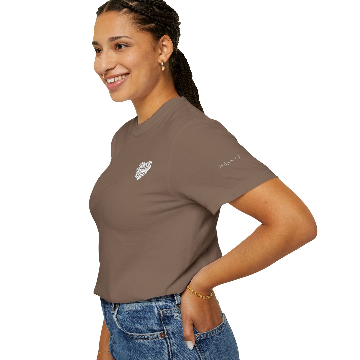 Just Pray- Heart Shaped- Embroidered Tee