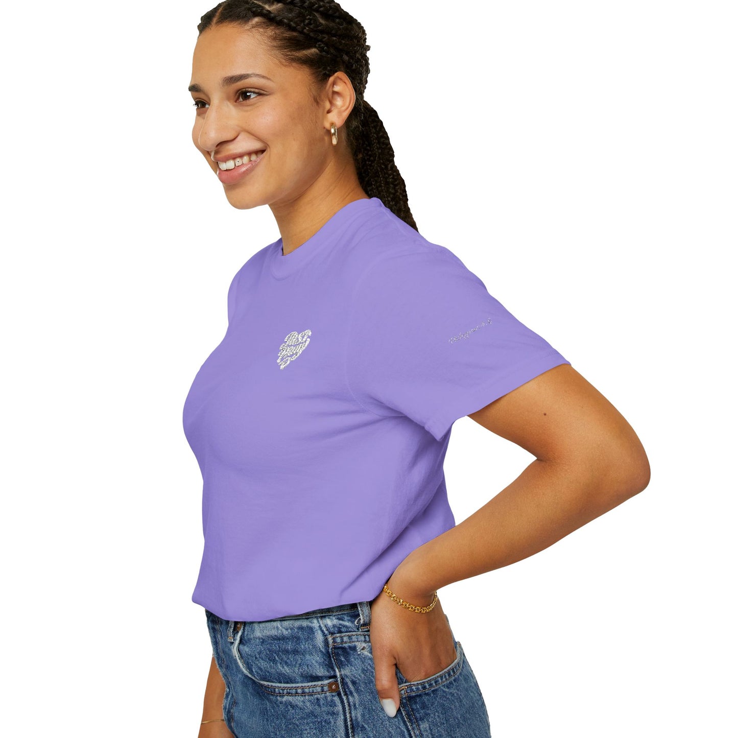 Just Pray- Heart Shaped- Embroidered Tee