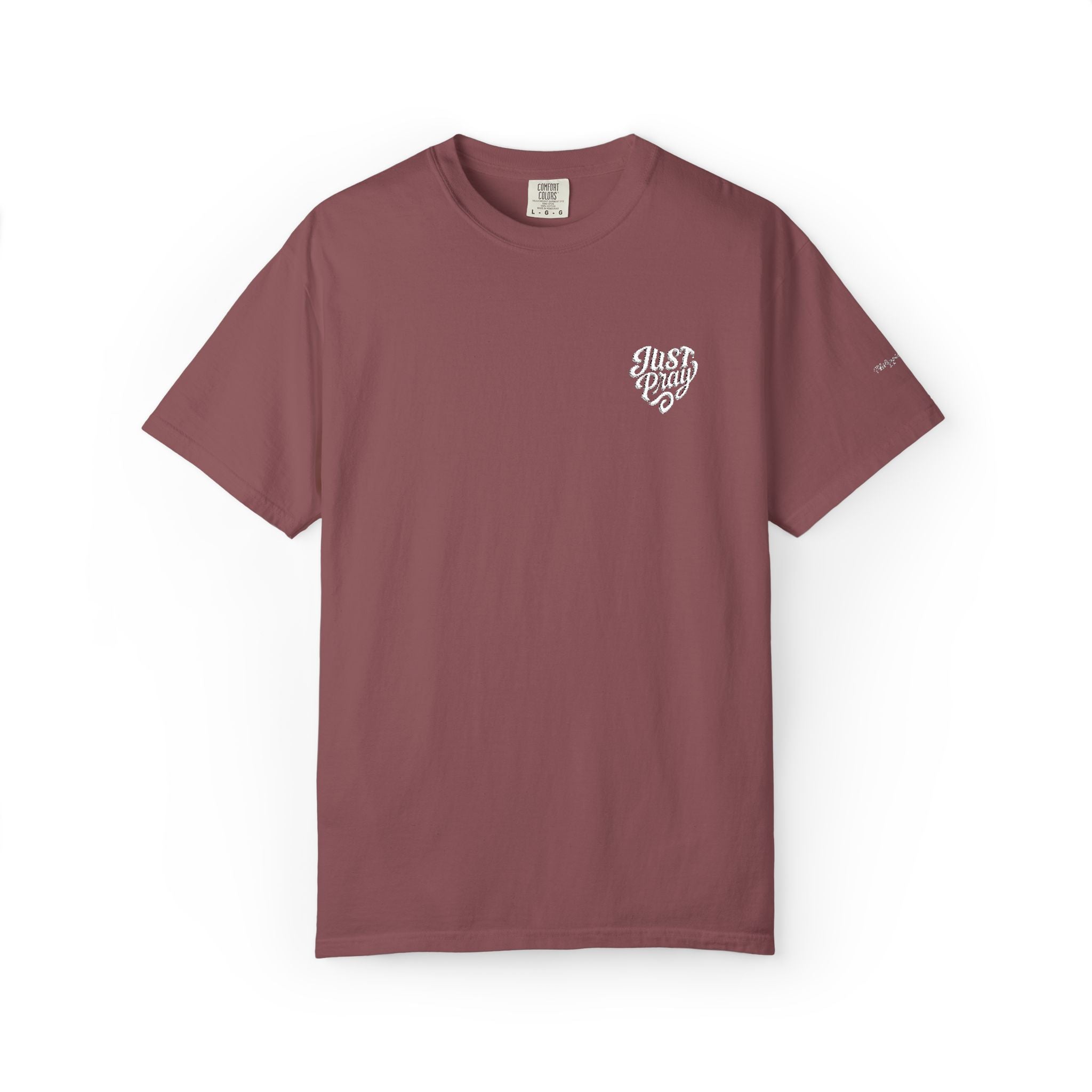 Just Pray- Heart Shaped- Embroidered Tee