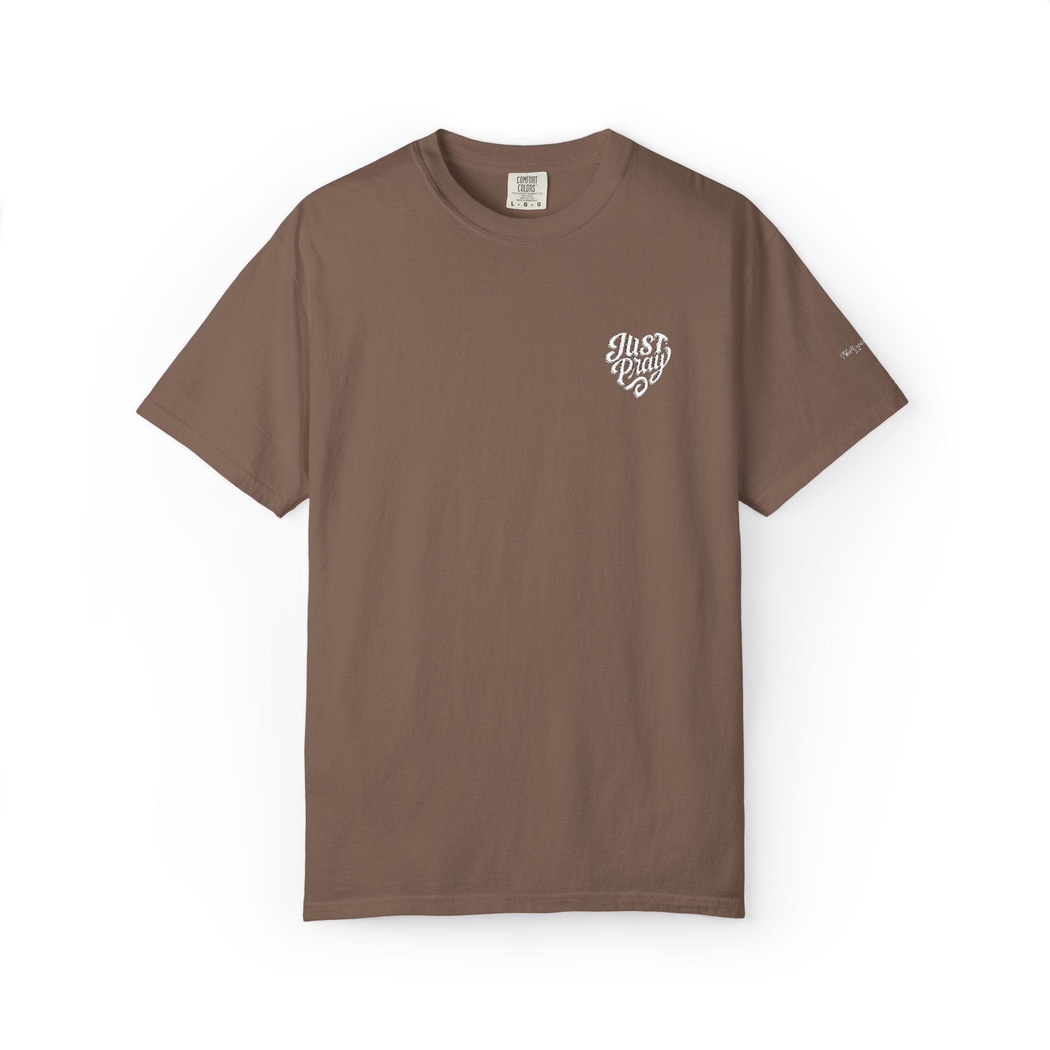 Just Pray- Heart Shaped- Embroidered Tee