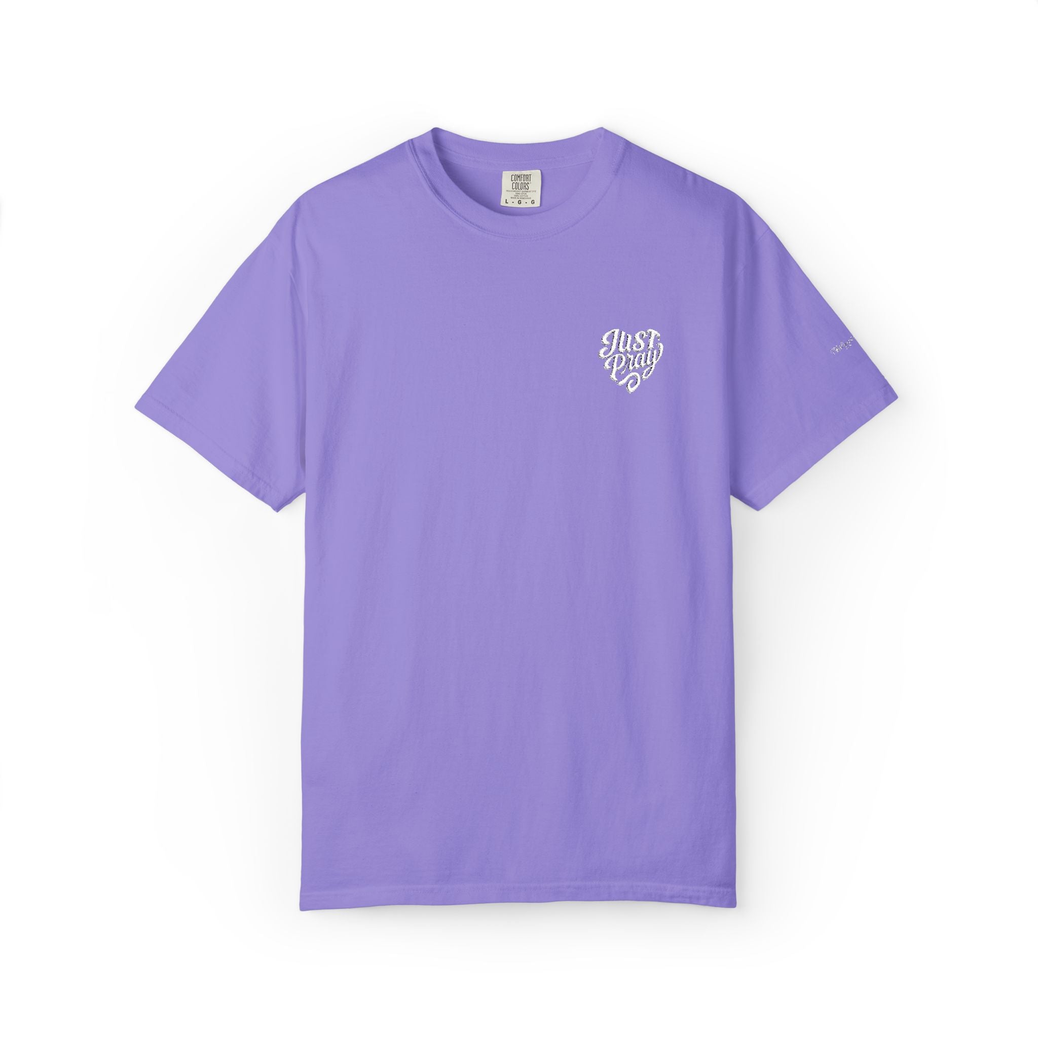 Just Pray- Heart Shaped- Embroidered Tee