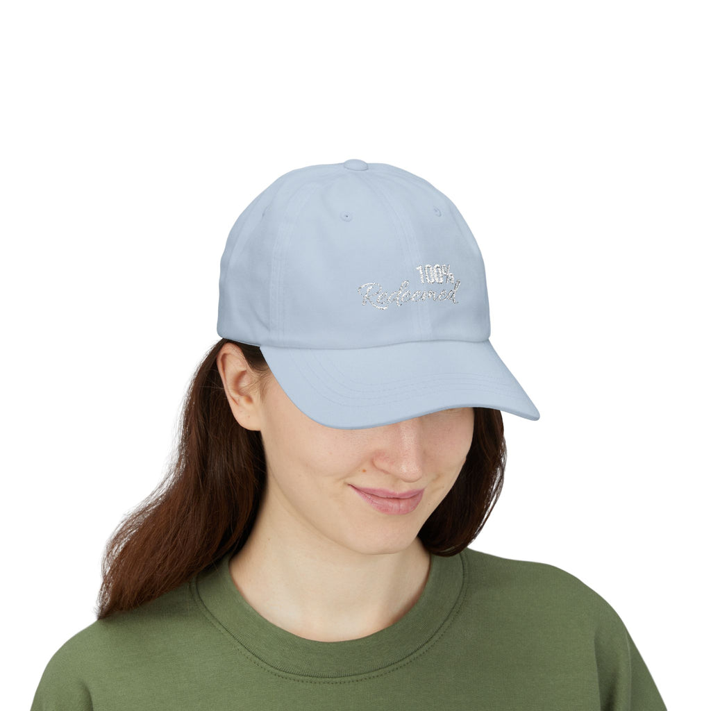 100% Redeemed Dad Cap — Embroidered Faith Baseball Hat (2 Cor 5:21)