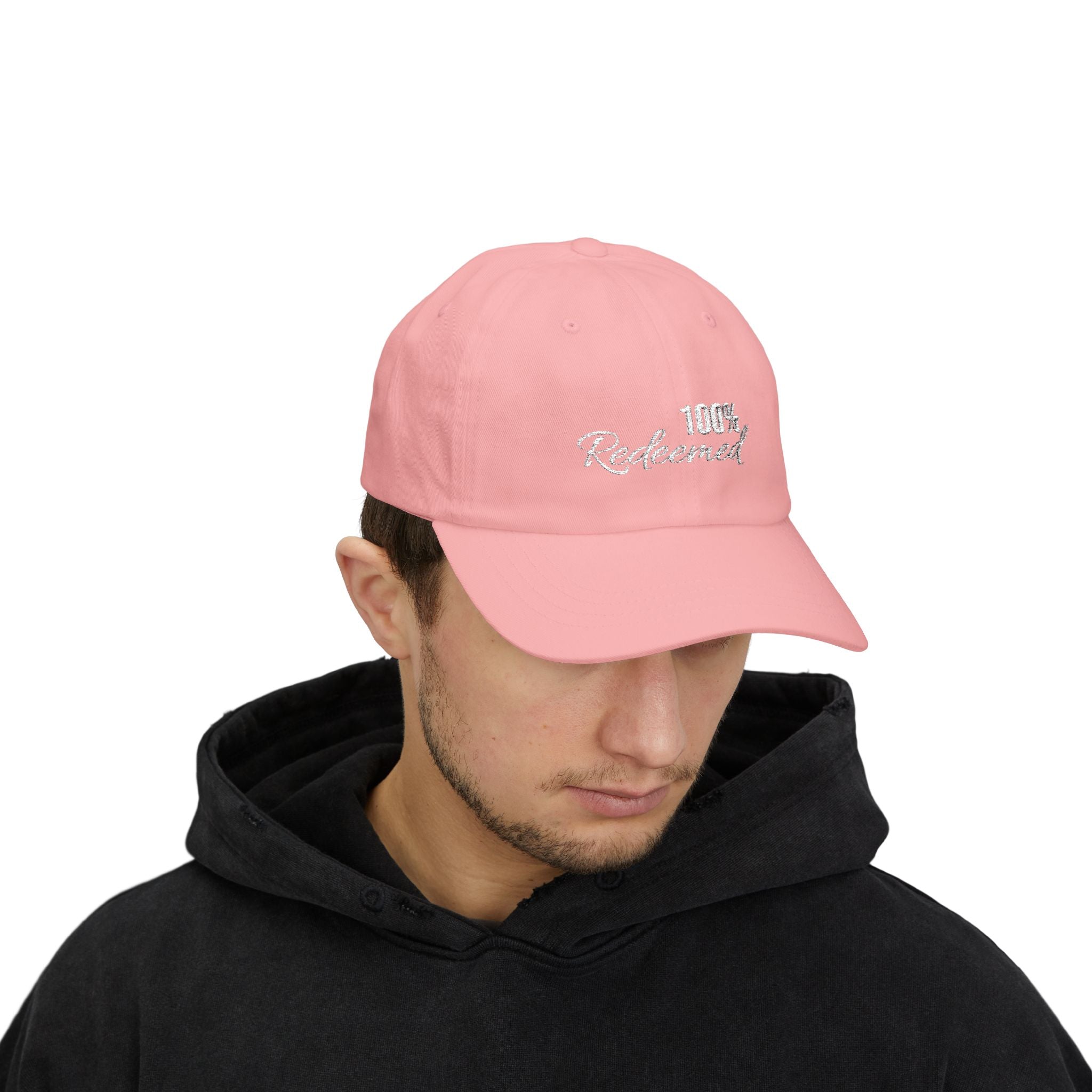 100% Redeemed Dad Cap — Embroidered Faith Baseball Hat (2 Cor 5:21)