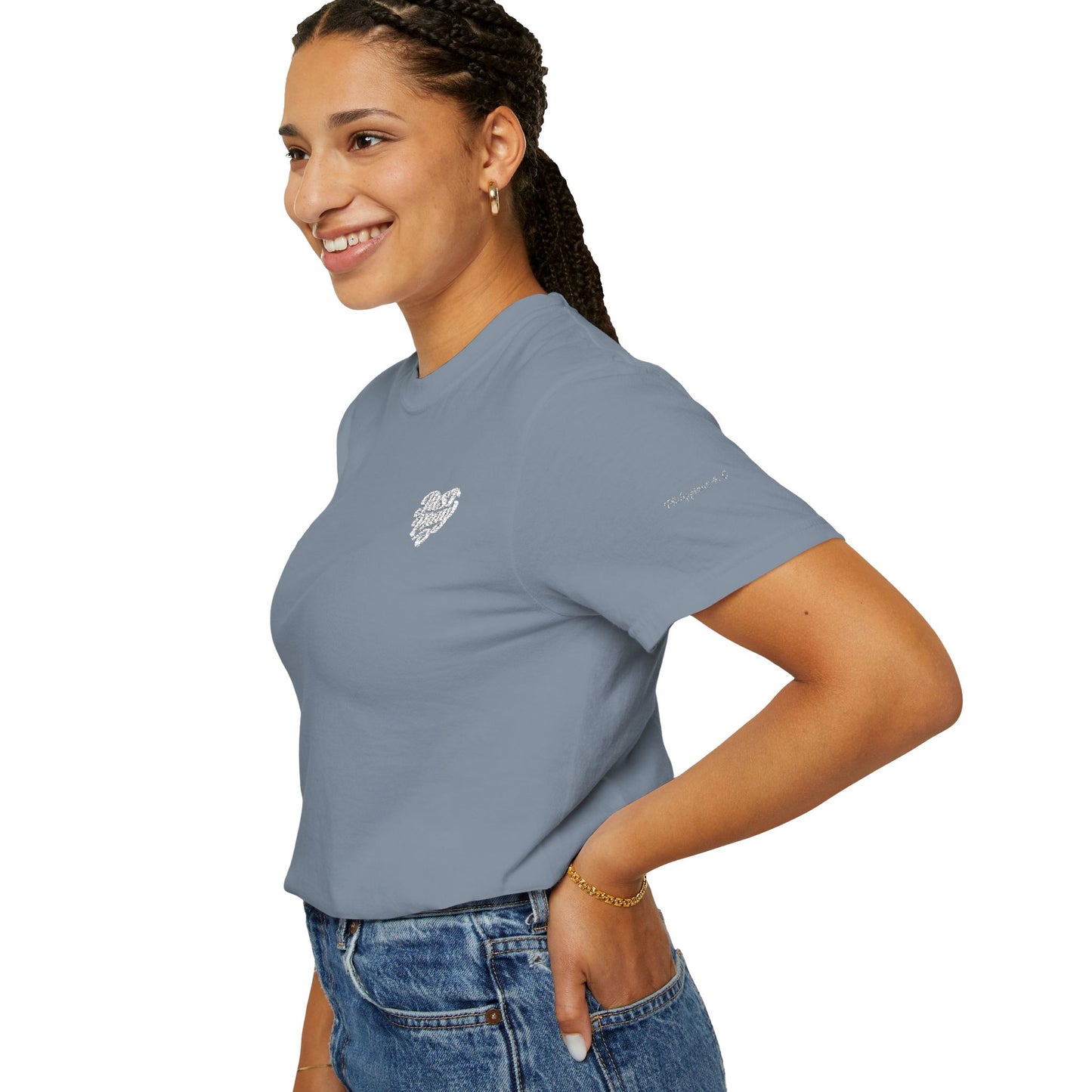 Just Pray- Heart Shaped- Embroidered Tee