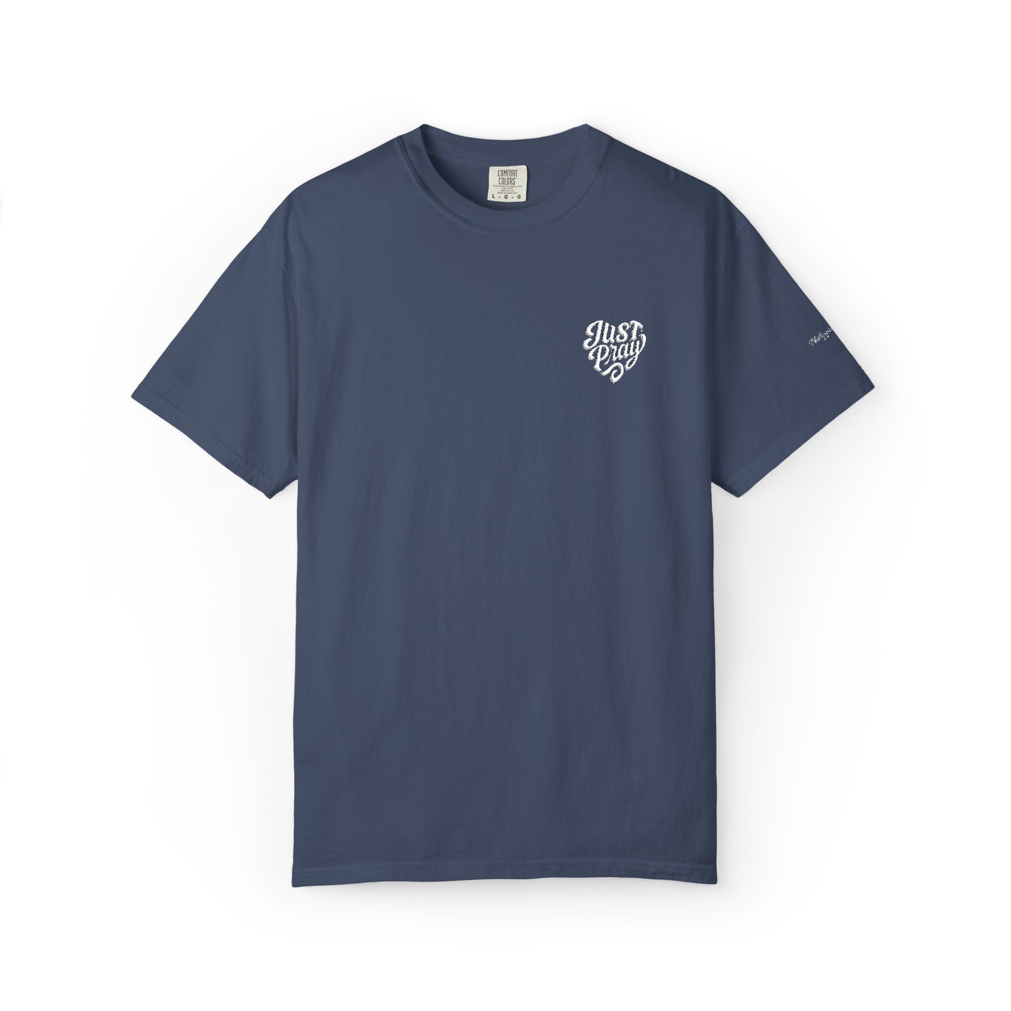 Just Pray- Heart Shaped- Embroidered Tee