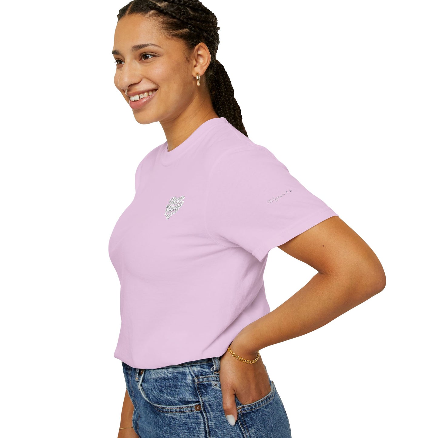 Just Pray- Heart Shaped- Embroidered Tee
