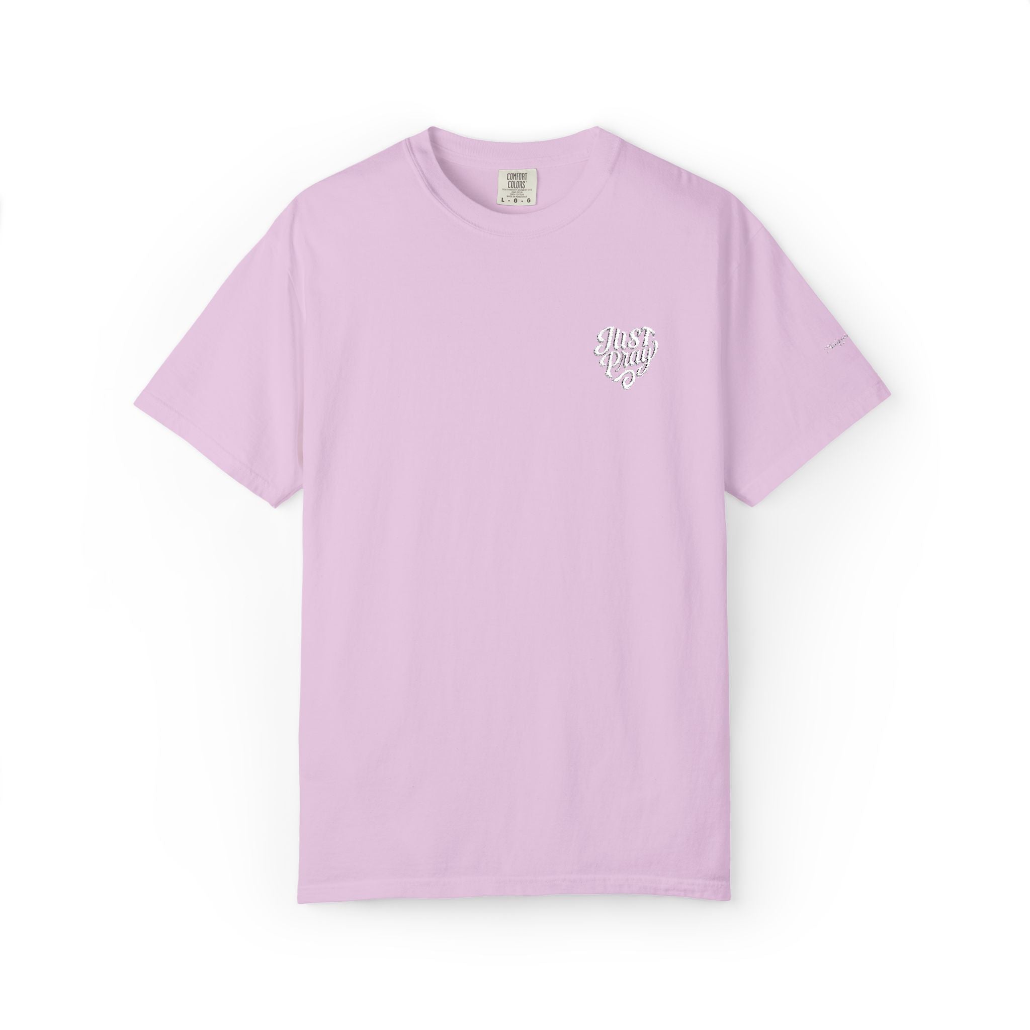 Just Pray- Heart Shaped- Embroidered Tee