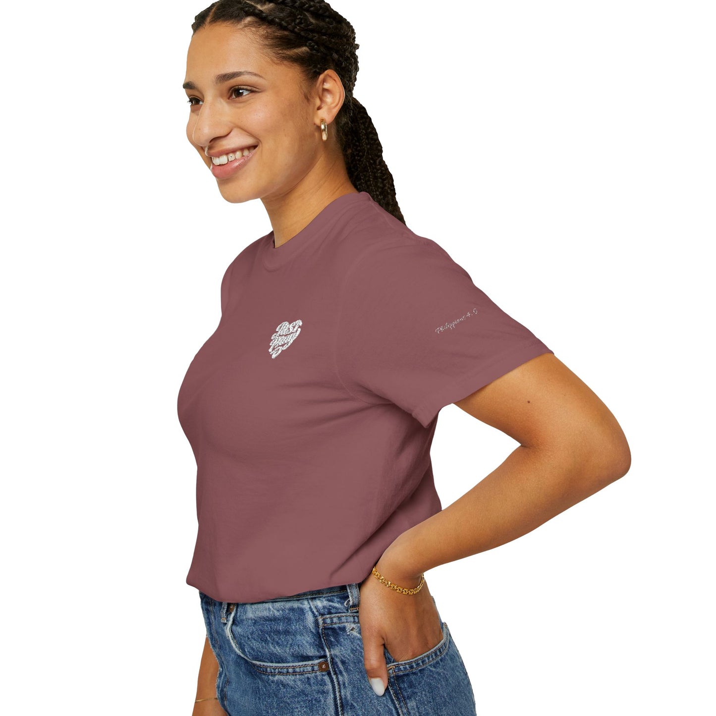 Just Pray- Heart Shaped- Embroidered Tee