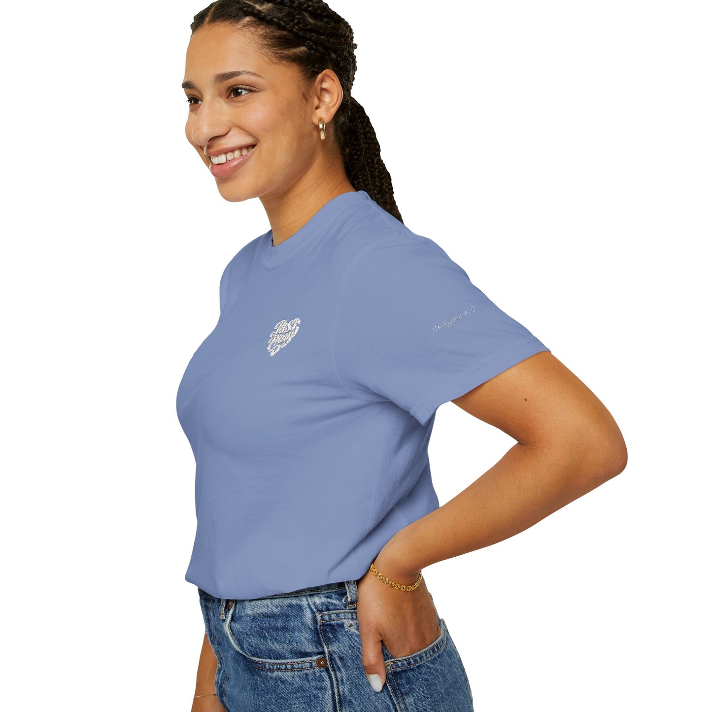 Just Pray- Heart Shaped- Embroidered Tee