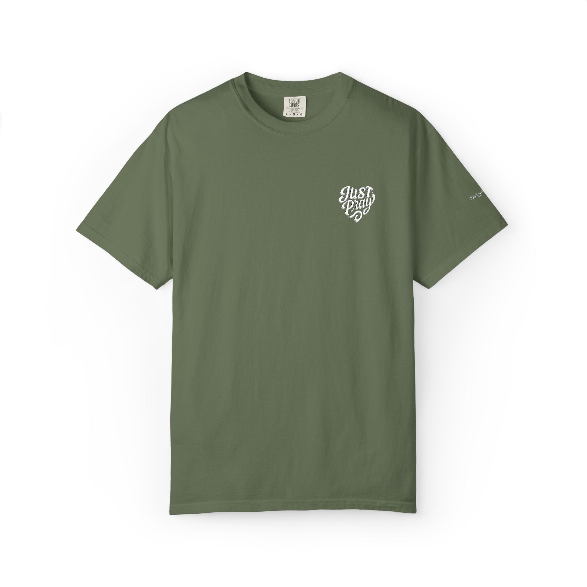 Just Pray- Heart Shaped- Embroidered Tee