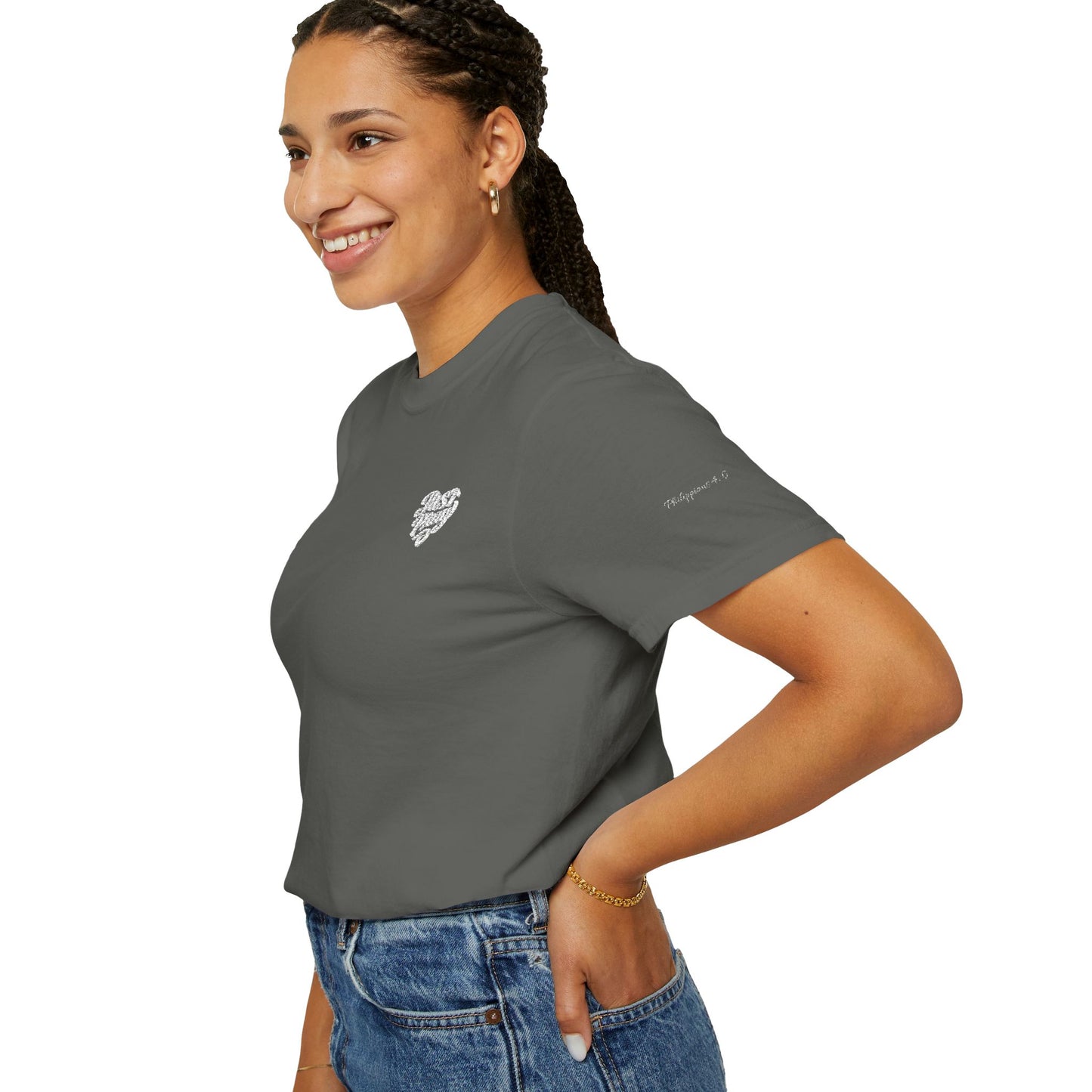 Just Pray- Heart Shaped- Embroidered Tee