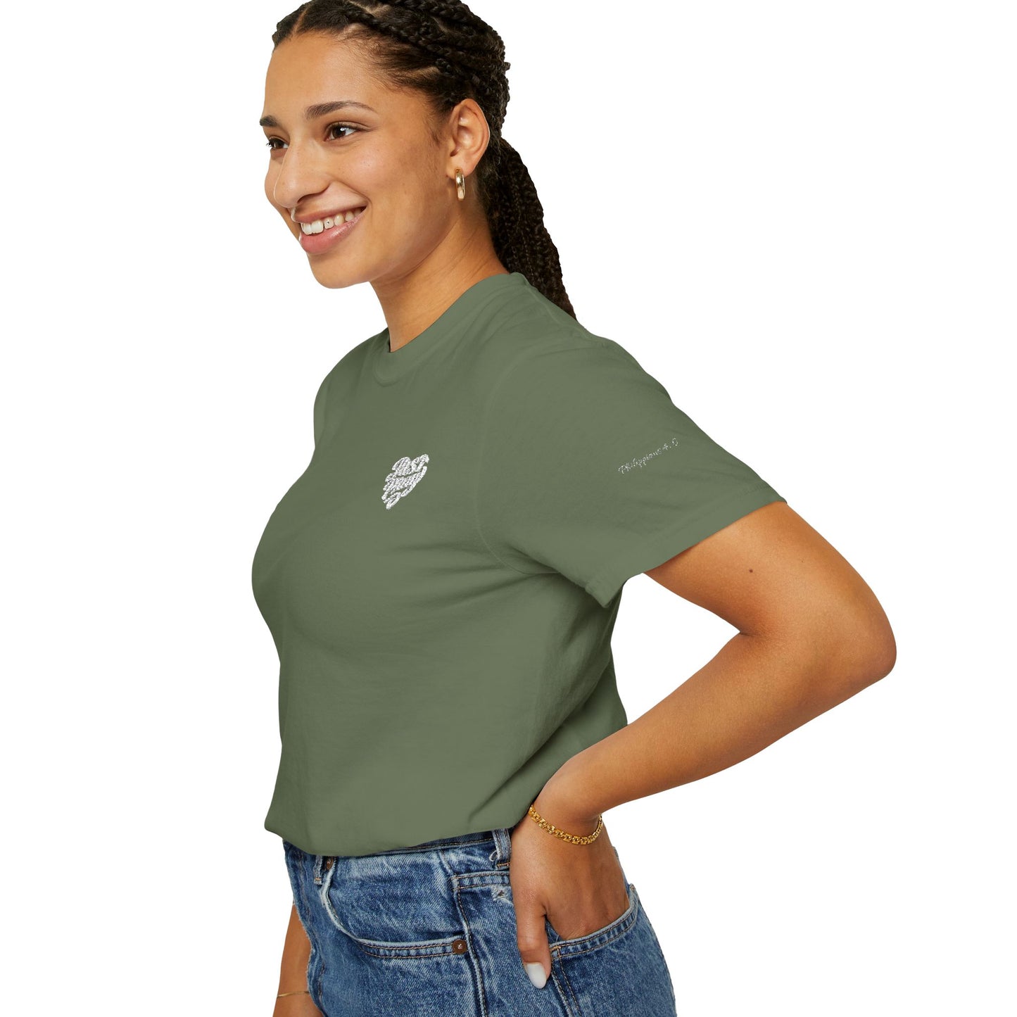 Just Pray- Heart Shaped- Embroidered Tee